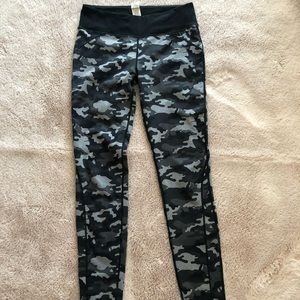 Fabletics Black and Grey Camo Leggings